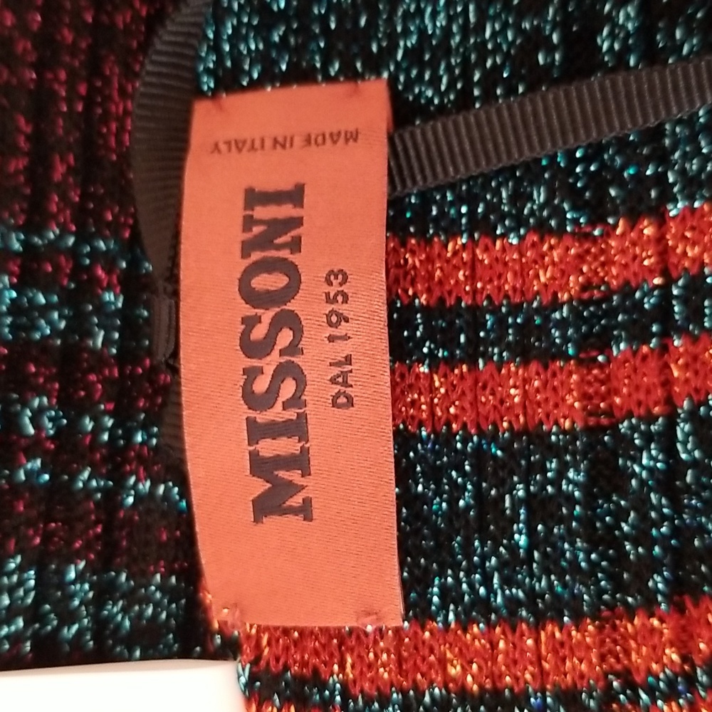 Missoni Metallic Ribbed Knit Bandana Scarf - Picture 11 of 14